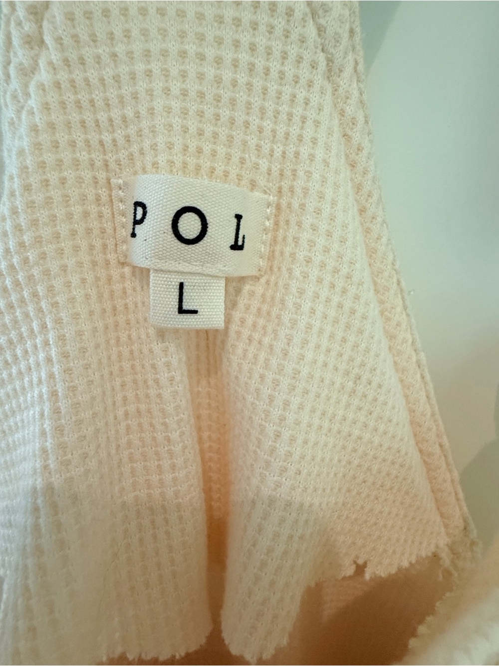 POL Cream Waffle Knit Layer overalls - Picture 4 of 4